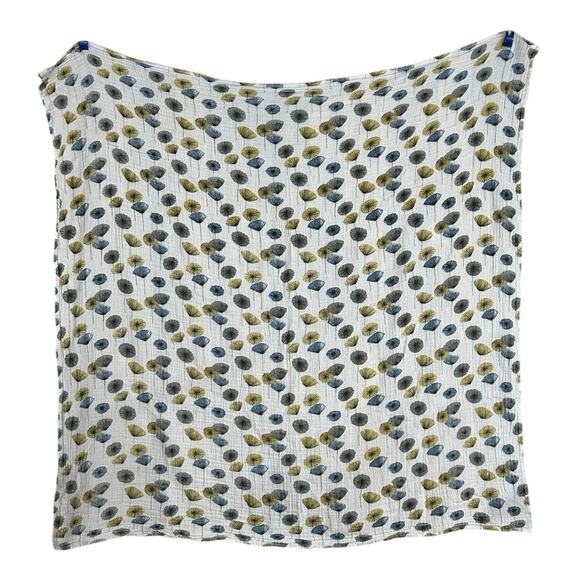 Little Unicorn Boss Baby Muslin Swaddle Blanket Blue Yellow Flowers Dreamworks - Picture 3 of 4